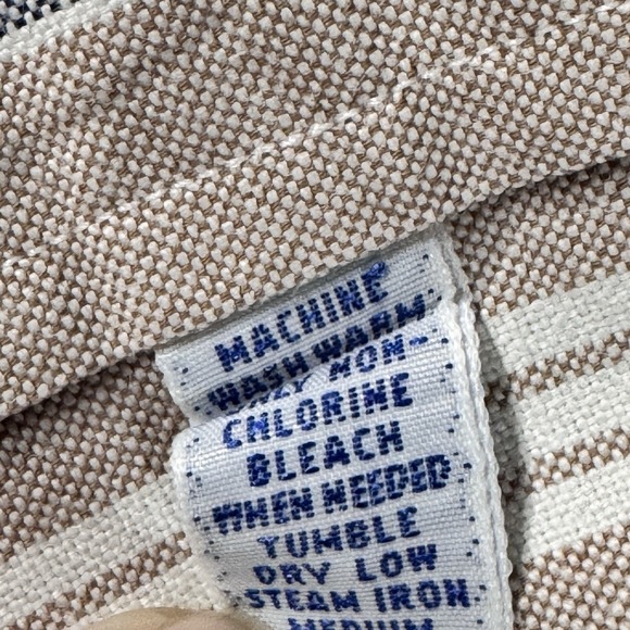 Ralph Lauren Shirt Yarmouth Men 16/34 Stripe Button-Down Beige/White Retro Faded - Picture 5 of 7